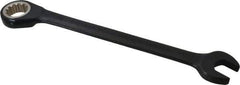 Proto - 16mm 12 Point Combination Wrench - 15° Head Angle, 8-3/16" OAL, Steel, Black Chrome Finish - Industrial Tool & Supply