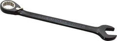 Proto - 18mm 12 Point Combination Wrench - 15° Head Angle, 9-5/16" OAL, Steel, Black Chrome Finish - Industrial Tool & Supply