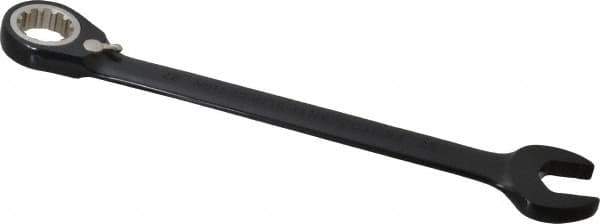 Proto - 27mm 12 Point Combination Wrench - 15° Head Angle, 14-1/8" OAL, Steel, Black Chrome Finish - Industrial Tool & Supply