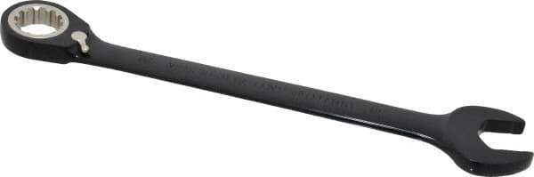 Proto - 30mm 12 Point Combination Wrench - 15° Head Angle, 15-7/8" OAL, Steel, Black Chrome Finish - Industrial Tool & Supply