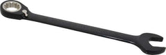 Proto - 30mm 12 Point Combination Wrench - 15° Head Angle, 15-7/8" OAL, Steel, Black Chrome Finish - Industrial Tool & Supply