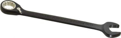Proto - 11/16" 12 Point Combination Wrench - 15° Head Angle, 8-7/8" OAL, Steel, Black Chrome Finish - Industrial Tool & Supply