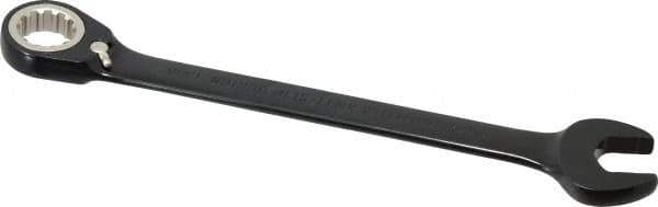 Proto - 13/16" 12 Point Combination Wrench - 15° Head Angle, 11-7/16" OAL, Steel, Black Chrome Finish - Industrial Tool & Supply
