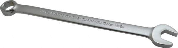 Proto - 18mm 6 Point Combination Wrench - 15° Offset Angle, 10-1/2" OAL, Steel, Satin Finish - Industrial Tool & Supply