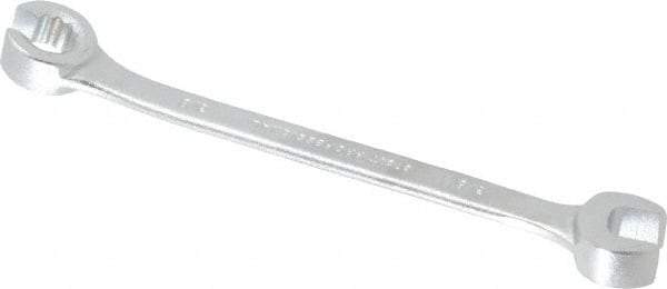Proto - 3/8", Satin Finish, Combination Flare Nut Wrench - 12 Points, 5-11/16" OAL, Steel, Double End Head - Industrial Tool & Supply