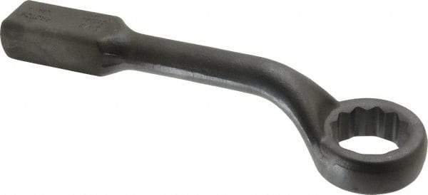 Proto - 2-1/16" 12 Point Striking Box Wrench - Single End, 3-5/16" Head Diam x 1-1/4" Head Thickness, 13-1/2" OAL, Steel, Black Finish, 60° Offset - Industrial Tool & Supply