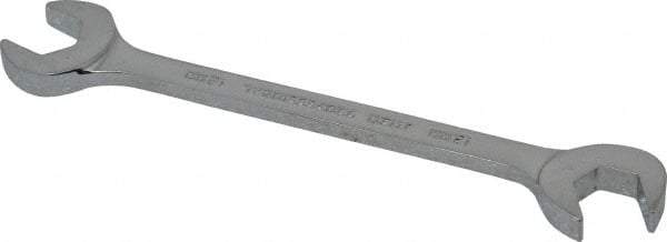 Proto - 12mm Standard Open End Wrench - 5-1/4" OAL, Double End, Chrome Finish, 15° & 60° Head Angle - Industrial Tool & Supply