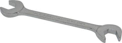 Proto - 14mm Standard Open End Wrench - 5-49/64" OAL, Double End, Chrome Finish, 15° & 60° Head Angle - Industrial Tool & Supply