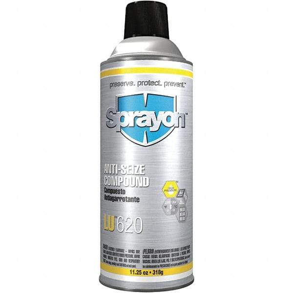 Sprayon - 8 oz Bottle Extreme Pressure Anti-Seize Lubricant - Nickel/Aluminum/Copper, -17.77 to 1,204°C, Copper Colored, Water Resistant - Industrial Tool & Supply