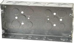 Cooper Crouse-Hinds - 3 Gang, (24) 1/2 & 3/4" Knockouts, Steel Rectangle Wall Box - 4-1/2" Overall Height x 8-5/8" Overall Width x 1-5/8" Overall Depth - Industrial Tool & Supply