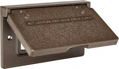 Cooper Crouse-Hinds - Electrical Outlet Box Aluminum Weatherproof Cover - Includes Gasket - Industrial Tool & Supply