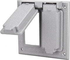 Cooper Crouse-Hinds - Electrical Outlet Box Aluminum Weatherproof Cover - Includes Gasket - Industrial Tool & Supply