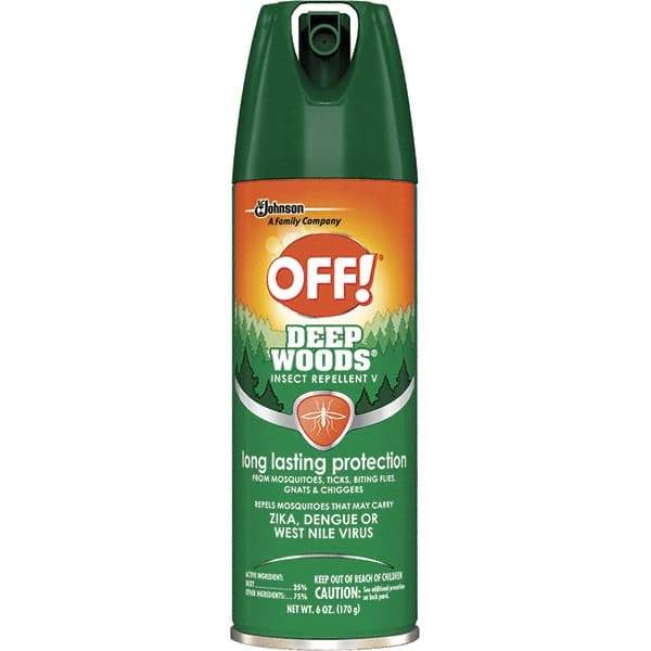 OFF! - 6 oz 25% DEET Aerosol Spray - For Black Flies, Chiggers, Fleas, Gnats, Mosquitos, Ticks - Industrial Tool & Supply