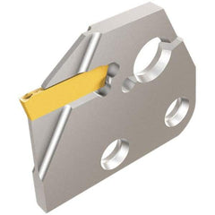 Iscar - Left Hand, 1.4mm Insert Width, 0.63 Inch Max Depth of Cut, Indexable Cutoff and Grooving Support Blade - DGAD 1.4B-D16 - Industrial Tool & Supply