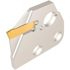 Iscar - Left Hand, 1.5mm Insert Width, Indexable Cutoff and Grooving Support Blade - DGAD 1.5B-D20 - Industrial Tool & Supply