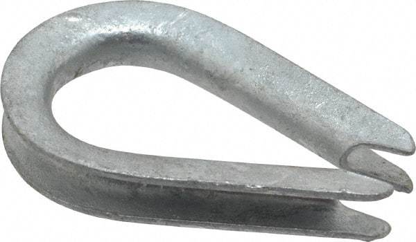 Value Collection - 1/8" Wire Rope Thimble Clip - Steel, Galvanized - Industrial Tool & Supply