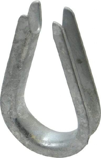 Value Collection - 3/16" Wire Rope Thimble Clip - Steel, Galvanized - Industrial Tool & Supply