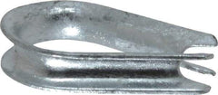 Value Collection - 1/4" Wire Rope Thimble Clip - Steel, Galvanized - Industrial Tool & Supply