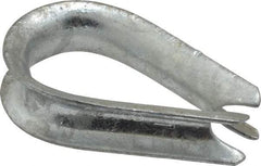 Value Collection - 3/8" Wire Rope Thimble Clip - Steel, Galvanized - Industrial Tool & Supply