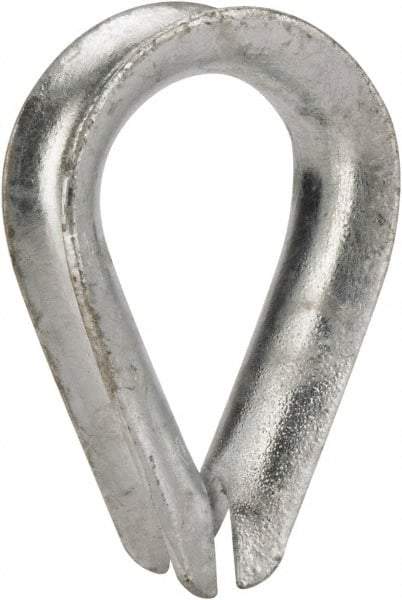 Value Collection - 1/2" Wire Rope Thimble Clip - Steel, Galvanized - Industrial Tool & Supply