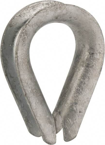Value Collection - 5/8" Wire Rope Thimble Clip - Steel, Galvanized - Industrial Tool & Supply