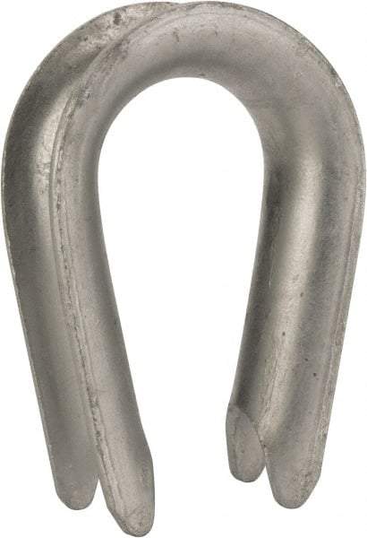 Made in USA - 1" Wire Rope Thimble Clip - Steel, Galvanized - Industrial Tool & Supply