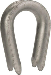 Made in USA - 1" Wire Rope Thimble Clip - Steel, Galvanized - Industrial Tool & Supply