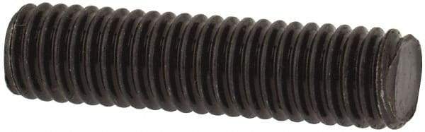 Value Collection - M5x0.8 20mm OAL Fully Threaded Stud - Carbon Steel, Plain Finish, Metric - Industrial Tool & Supply