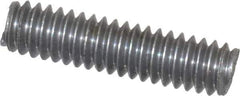 Value Collection - 1/4-20 1" OAL Fully Threaded Stud - Aluminum, Plain Finish - Industrial Tool & Supply
