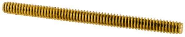 Value Collection - #4-40 1-1/2" OAL Fully Threaded Stud - Brass, Plain Finish - Industrial Tool & Supply