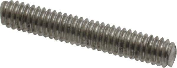 Value Collection - #8-32 1" OAL Fully Threaded Stud - Stainless Steel, Plain Finish - Industrial Tool & Supply