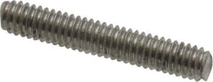 Value Collection - #8-32 1" OAL Fully Threaded Stud - Stainless Steel, Plain Finish - Industrial Tool & Supply