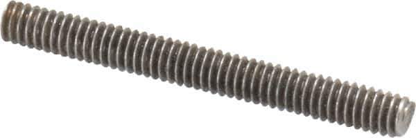 Value Collection - #8-32 1-1/2" OAL Fully Threaded Stud - Stainless Steel, Plain Finish - Industrial Tool & Supply