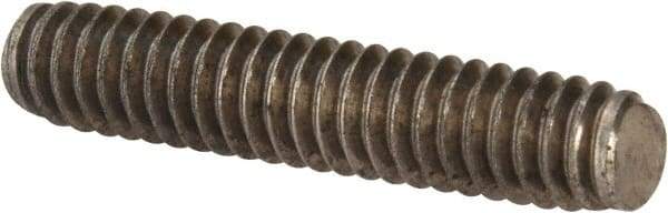 Value Collection - 1/4-20 1-1/4" OAL Fully Threaded Stud - Stainless Steel, Plain Finish - Industrial Tool & Supply