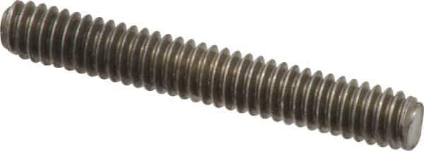 Value Collection - 1/4-20 1-3/4" OAL Fully Threaded Stud - Stainless Steel, Plain Finish - Industrial Tool & Supply