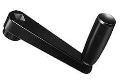 Value Collection - 0.91" Hub Diam x 0.55" Hub Height Crank Handle - 3/8" Square Bore, Aluminum Black Powder Crank Body - Industrial Tool & Supply