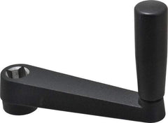 Value Collection - 1.26" Hub Diam x 0.87" Hub Height Crank Handle - 5/8" Square Bore, Aluminum Black Powder Crank Body - Industrial Tool & Supply