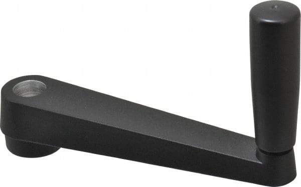 Value Collection - 1.38" Hub Diam x 1.02" Hub Height Crank Handle - 3/4" Round Bore, Aluminum Black Powder Crank Body - Industrial Tool & Supply