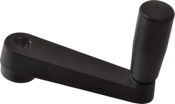 Value Collection - 23mm Hub Diam Crank Handle - 10mm Square Bore, 14" High - Industrial Tool & Supply