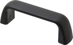 J.W. Winco - 105mm Center to Center, Black Matte Finish Plastic Pull Handle - 29mm Long, 37mm High - Industrial Tool & Supply