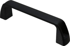 J.W. Winco - 7.05" Center to Center, Black Matte Finish Plastic Pull Handle - 1.65" Long, 1.97" High - Industrial Tool & Supply
