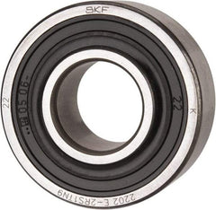 SKF - 15mm Bore Diam, 35mm OD, Double Seal Self Aligning Radial Ball Bearing - 14mm Wide, 2 Rows, Round Bore, 459 Lb Static Capacity, 1,960 Lb Dynamic Capacity - Industrial Tool & Supply