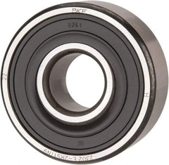 SKF - 15mm Bore Diam, 42mm OD, Double Seal Self Aligning Radial Ball Bearing - 17mm Wide, 2 Rows, Round Bore, 652 Lb Static Capacity, 2,680 Lb Dynamic Capacity - Industrial Tool & Supply