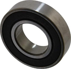 SKF - 1" Bore Diam, 2" OD, Double Seal Deep Groove Radial Ball Bearing - 1/2" Wide, 1 Row, Round Bore, 1,350 Lb Static Capacity, 2,270 Lb Dynamic Capacity - Industrial Tool & Supply