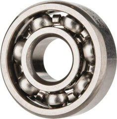 SKF - 3/16" Bore Diam, 1/2" OD, Open Deep Groove Radial Ball Bearing - 5/32" Wide, 1 Row, Round Bore, 110 Lb Static Capacity, 215 Lb Dynamic Capacity - Industrial Tool & Supply