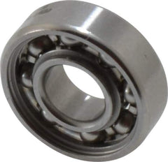 SKF - 1/4" Bore Diam, 5/8" OD, Open Deep Groove Radial Ball Bearing - 0.196" Wide, 1 Row, Round Bore, 139 Lb Static Capacity, 332 Lb Dynamic Capacity - Industrial Tool & Supply