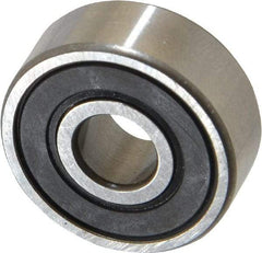 SKF - 1/4" Bore Diam, 3/4" OD, Double Seal Deep Groove Radial Ball Bearing - 9/32" Wide, 1 Row, Round Bore, 261 Lb Static Capacity, 632 Lb Dynamic Capacity - Industrial Tool & Supply