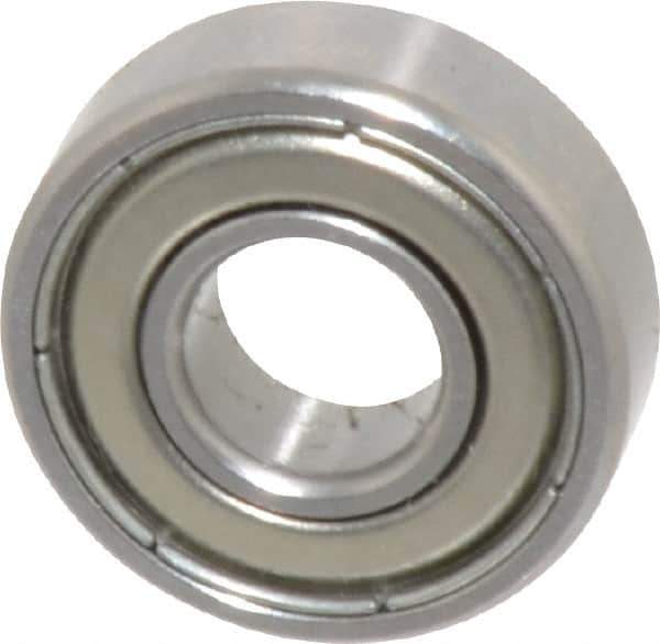 SKF - 1/4" Bore Diam, 5/8" OD, Double Shield Deep Groove Radial Ball Bearing - 0.196" Wide, 1 Row, Round Bore, 139 Lb Static Capacity, 332 Lb Dynamic Capacity - Industrial Tool & Supply