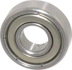 SKF - 1/4" Bore Diam, 5/8" OD, Double Shield Deep Groove Radial Ball Bearing - 0.196" Wide, 1 Row, Round Bore, 139 Lb Static Capacity, 332 Lb Dynamic Capacity - Industrial Tool & Supply