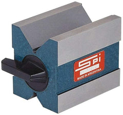 SPI - 0.19 to 1-3/4" Capacity, 90° Angle, Hardened Steel V-Block - 2-3/4" Long x 2" Wide x 2-3/8" High, Sold as Matched Pair - Industrial Tool & Supply